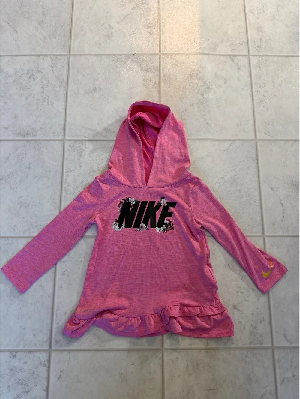 Nike baby pink Dri-FIT hooded top